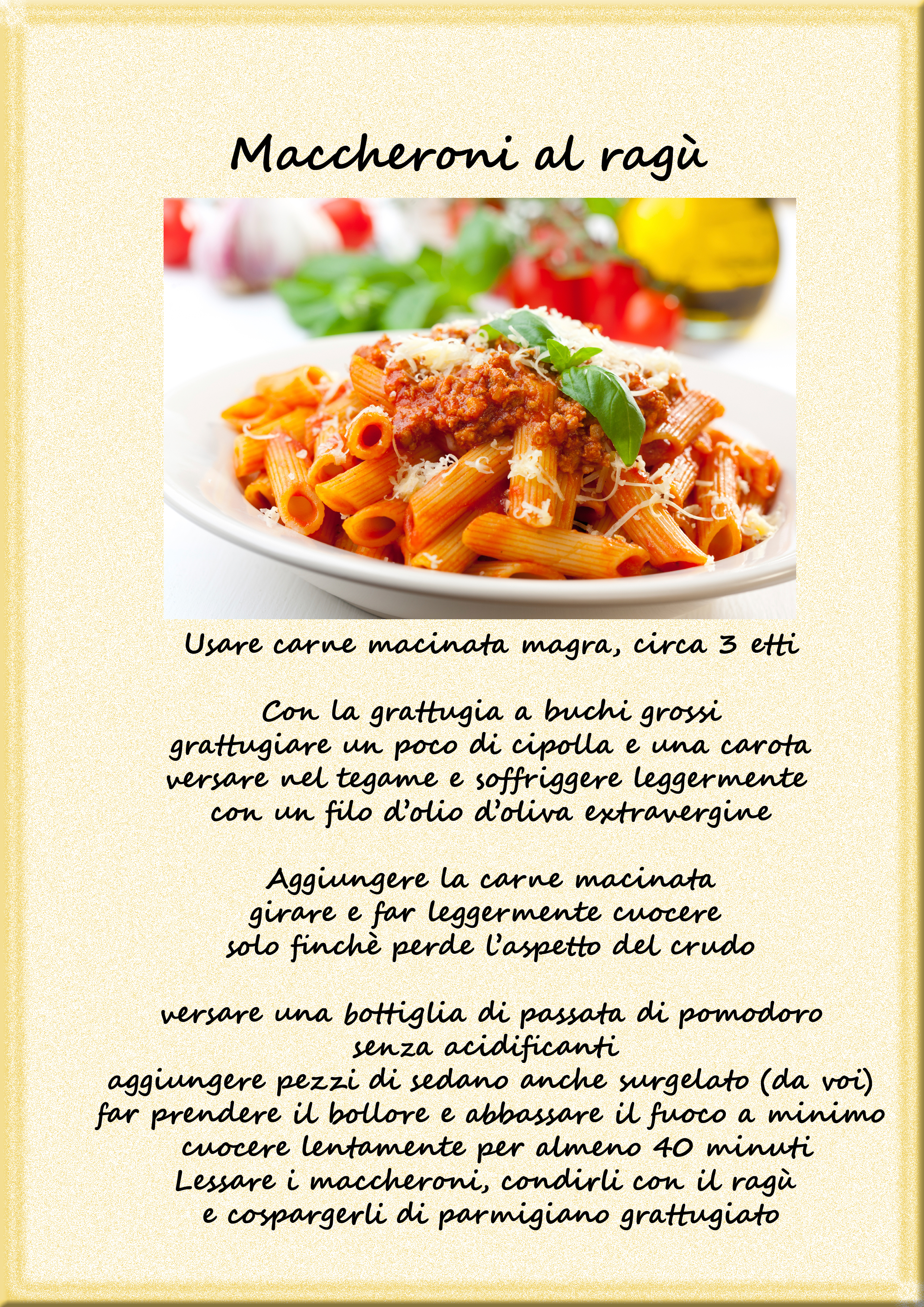 Maccheroni al ragù